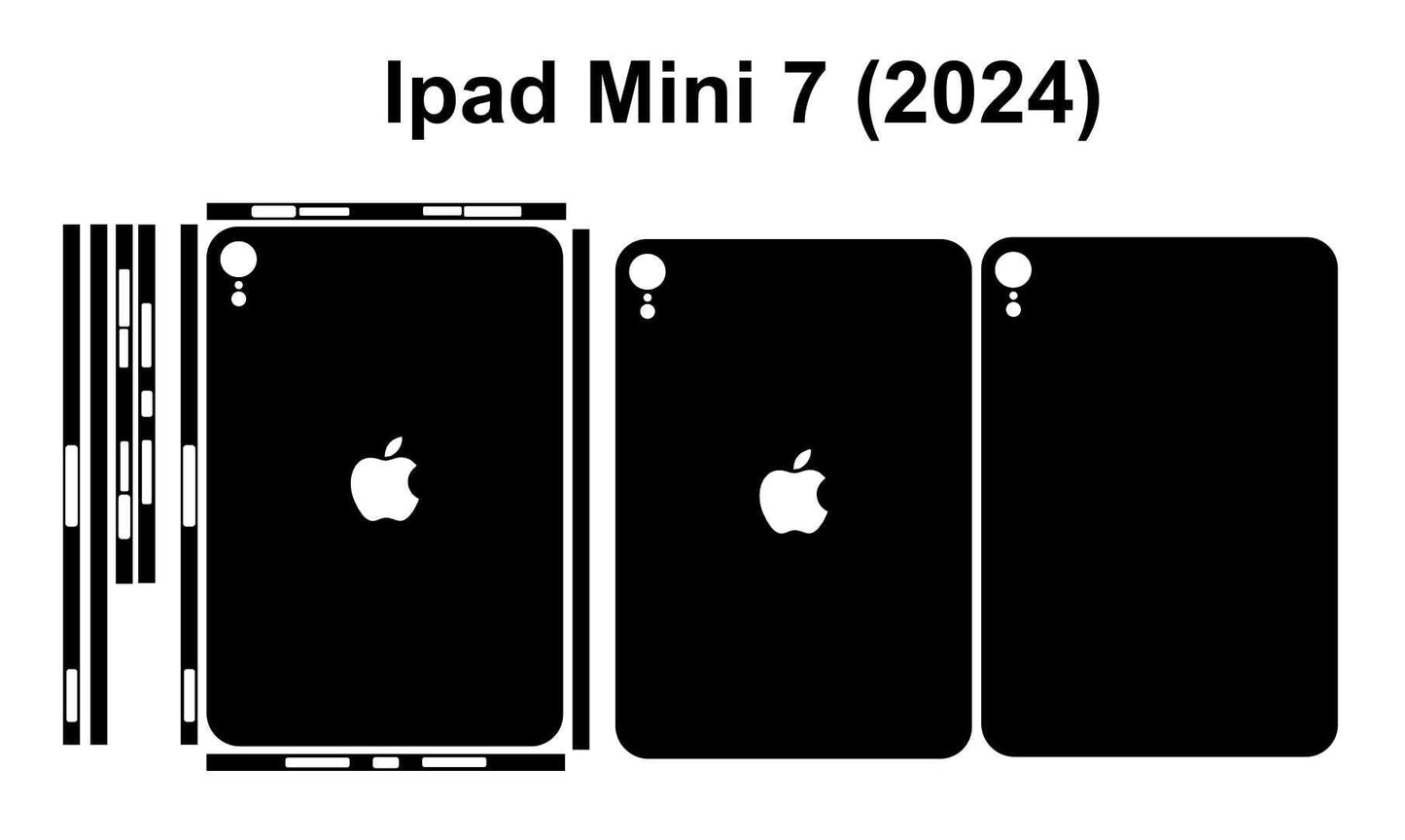 iPad Mini 7 Vector Cut Files: 2024 SVG DXF Templates (Digital Download