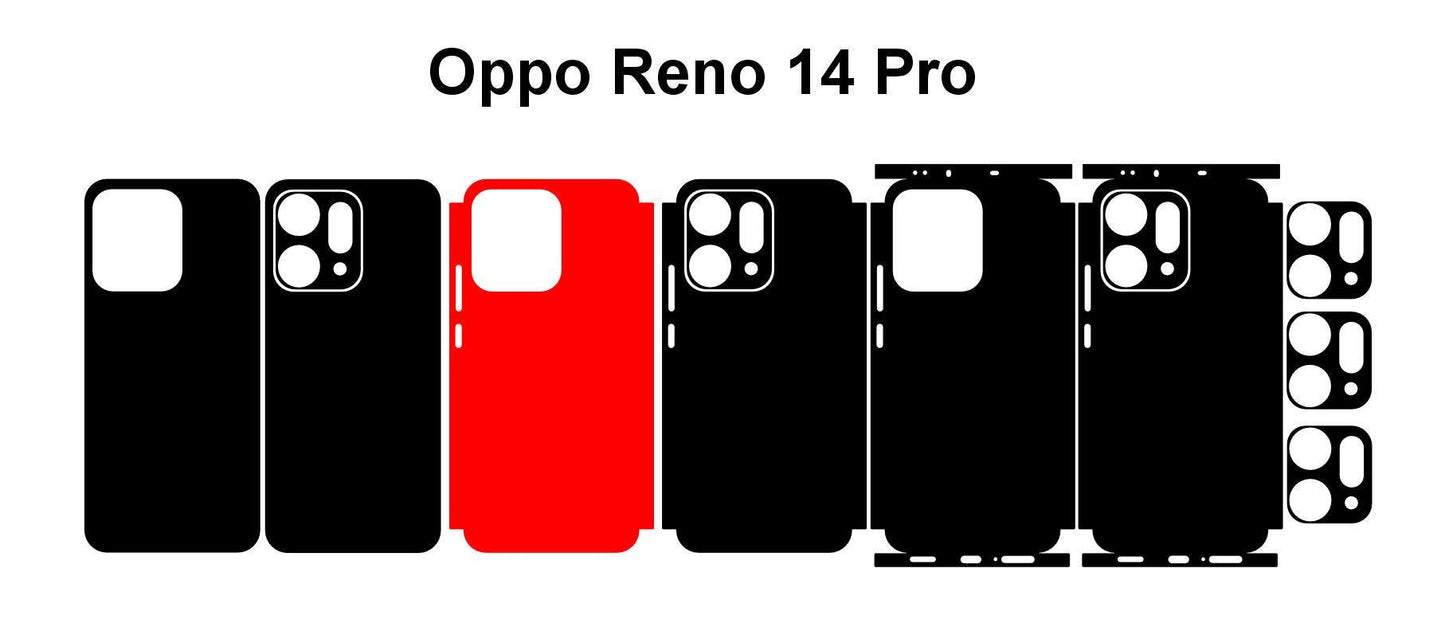 Oppo Find X9 & Reno 14 Pro Skin Vector Template Cut Files Svg Dxf Png