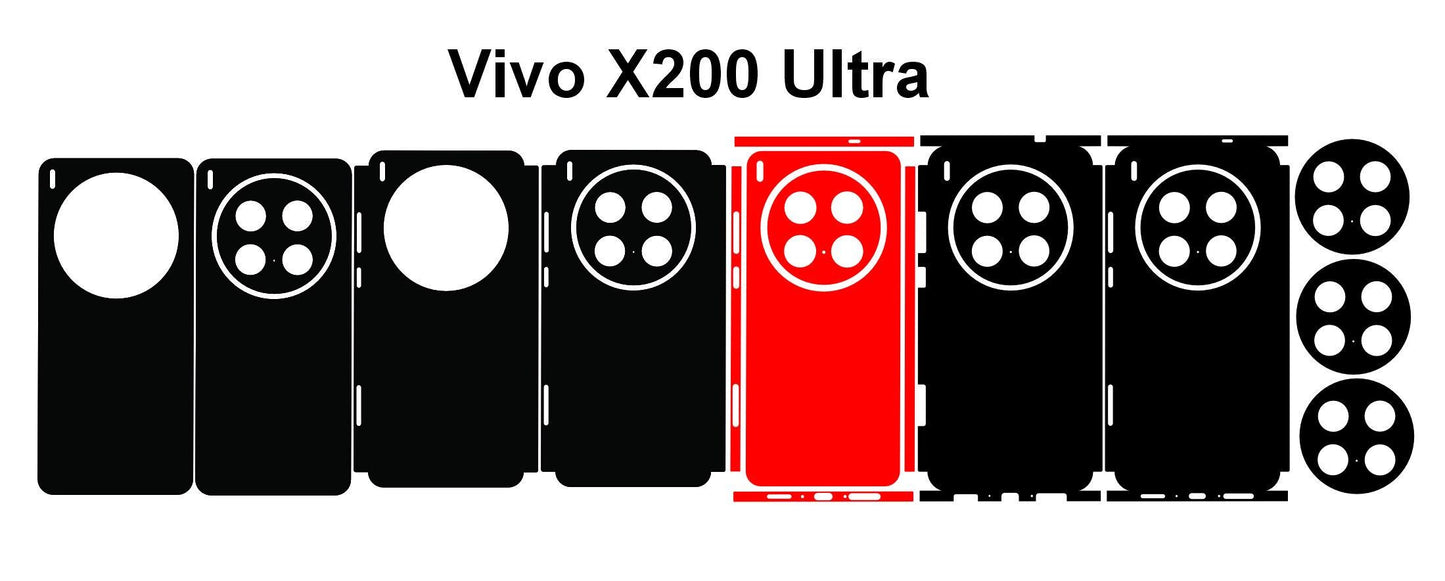 Vivo X Fold 5 / X200 Ultra Mobile Skin SVG: Vinyl Cutting Template