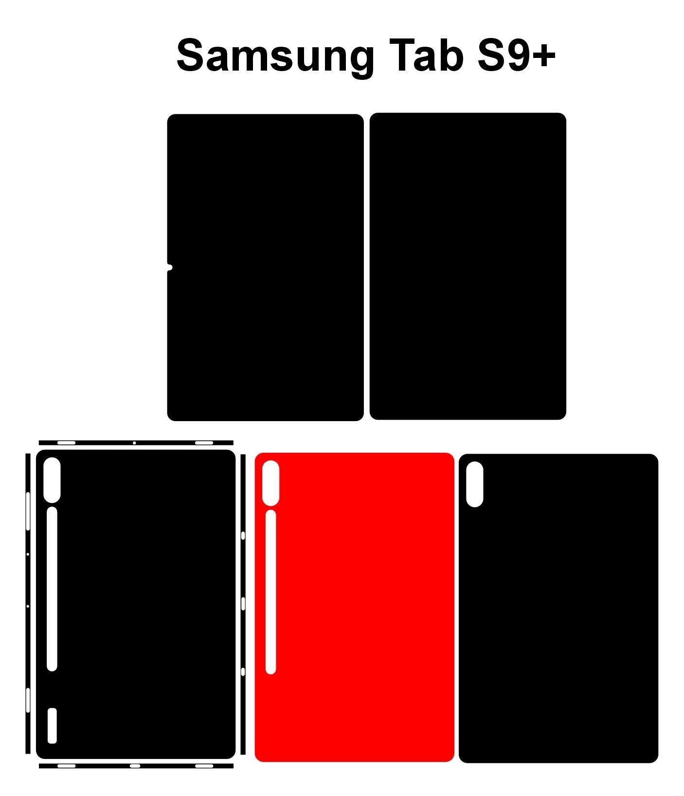 Galaxy Tab S9+ Skin Template: SVG, DXF, Vector Cut Files (Digital Download)