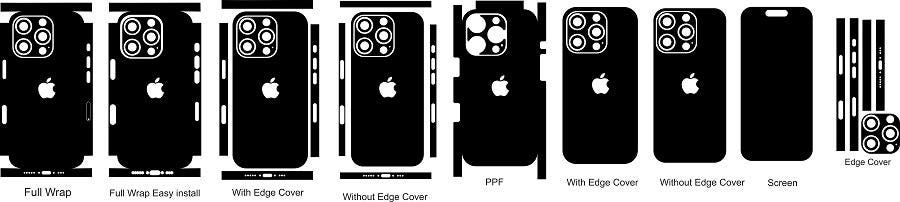 iPhone 16 Pro Skin Vector Template Cut Files Edge To Edge Svg Dxf