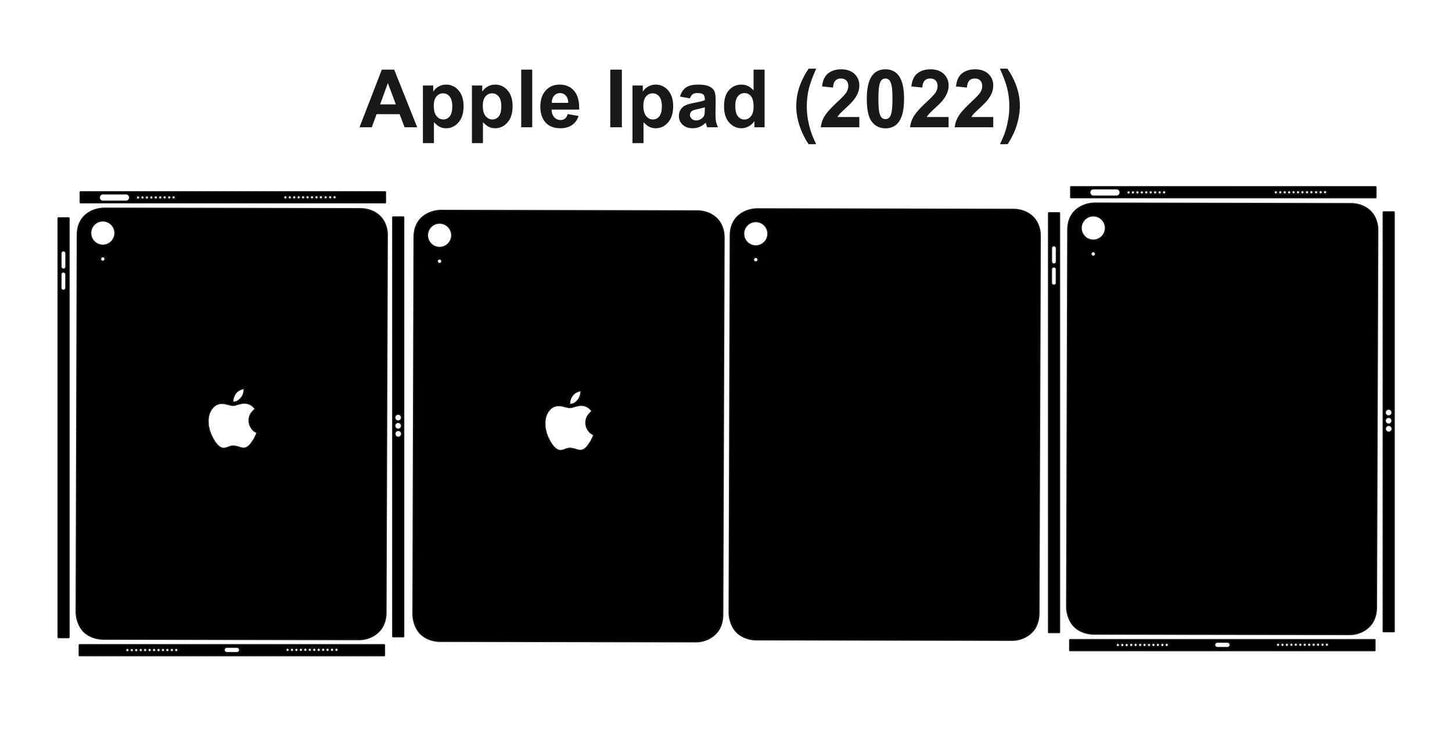 iPad 10th Gen SVG Cut File Template: 10.9-Inch iPad 2022 Vector (Digital Download)