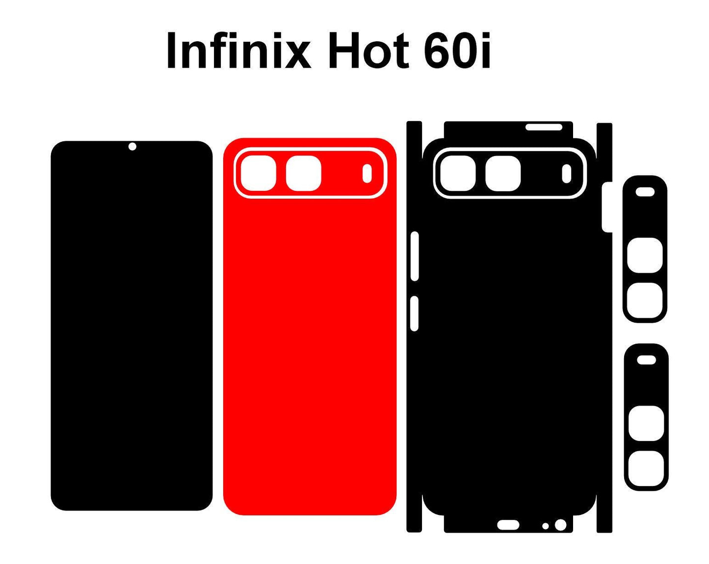 Infinix Hot 60i & 60 5g Skin Vector Template Cut Files Svg