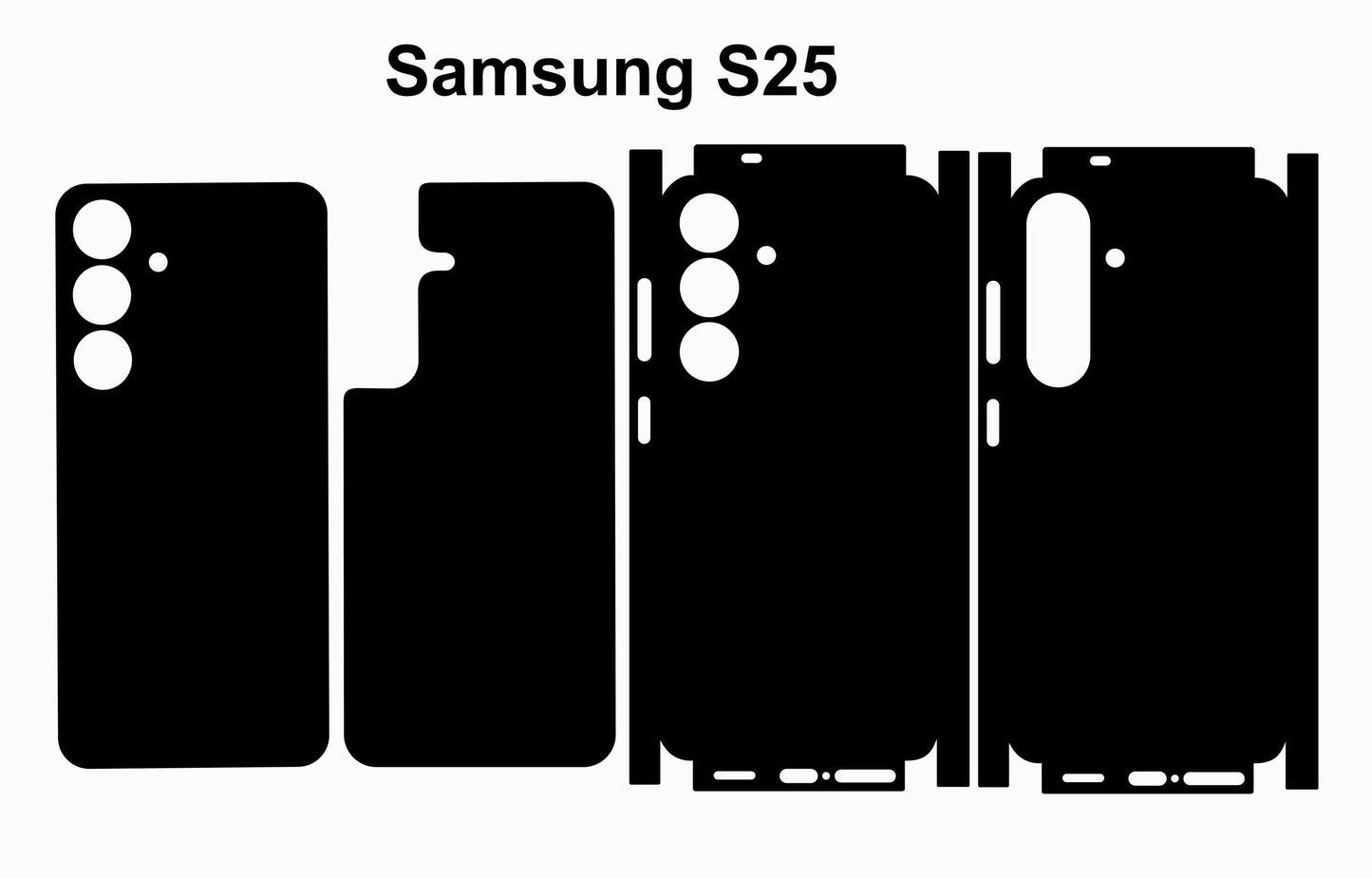 Samsung Galaxy S25 Skin Template – Vector Files & Die Cut Layout for Custom Phone Wrap