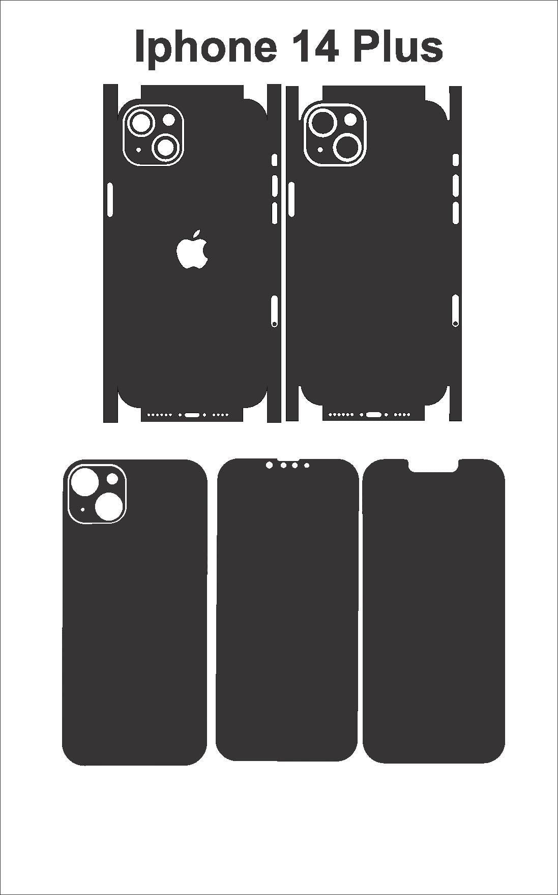 iPhone 14 Plus Skin Vector Files: Customizable Phone Decal (Digital Download)