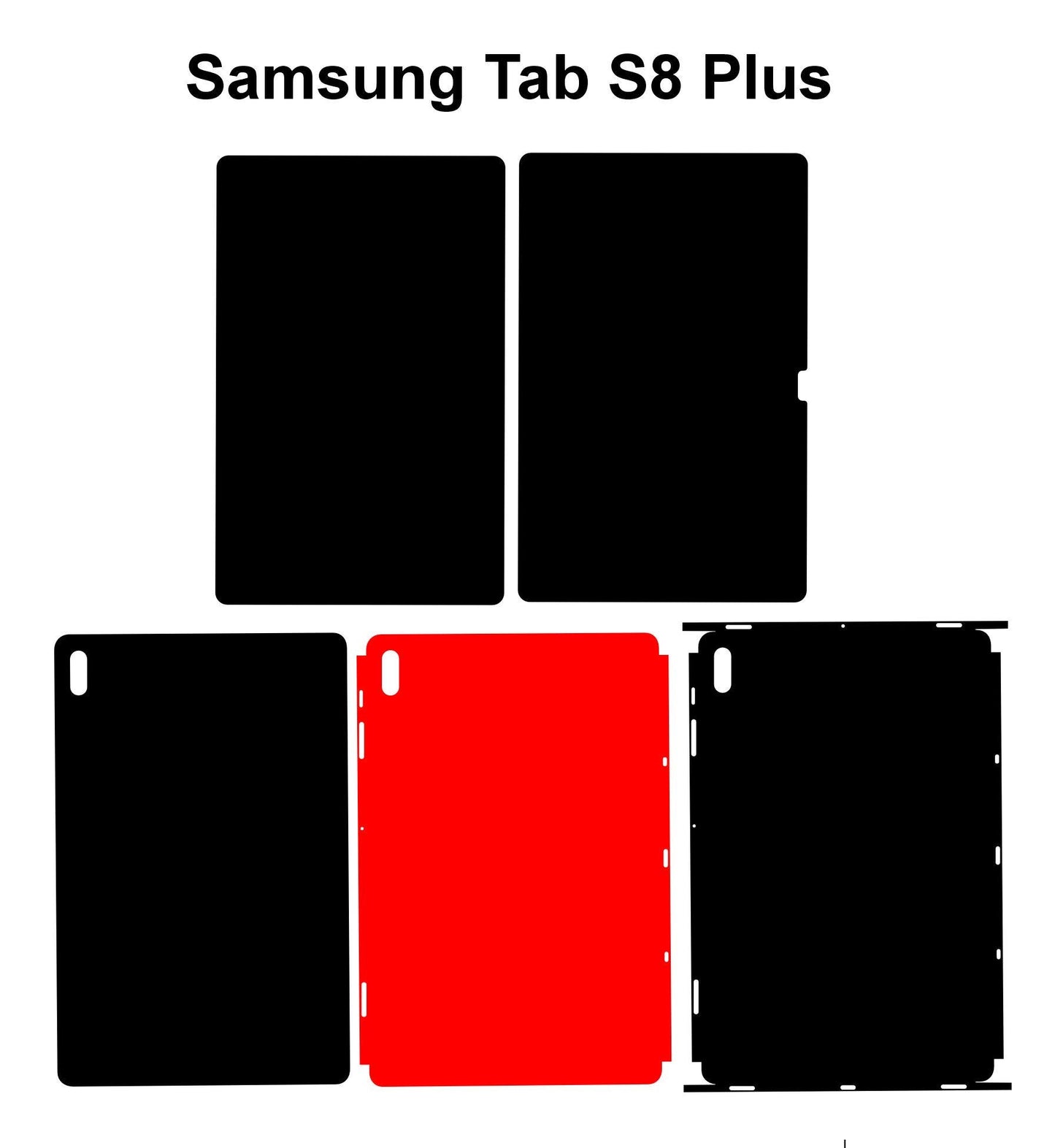 Galaxy Tab S8 Plus Skin Template SVG Cut File (Digital Download)