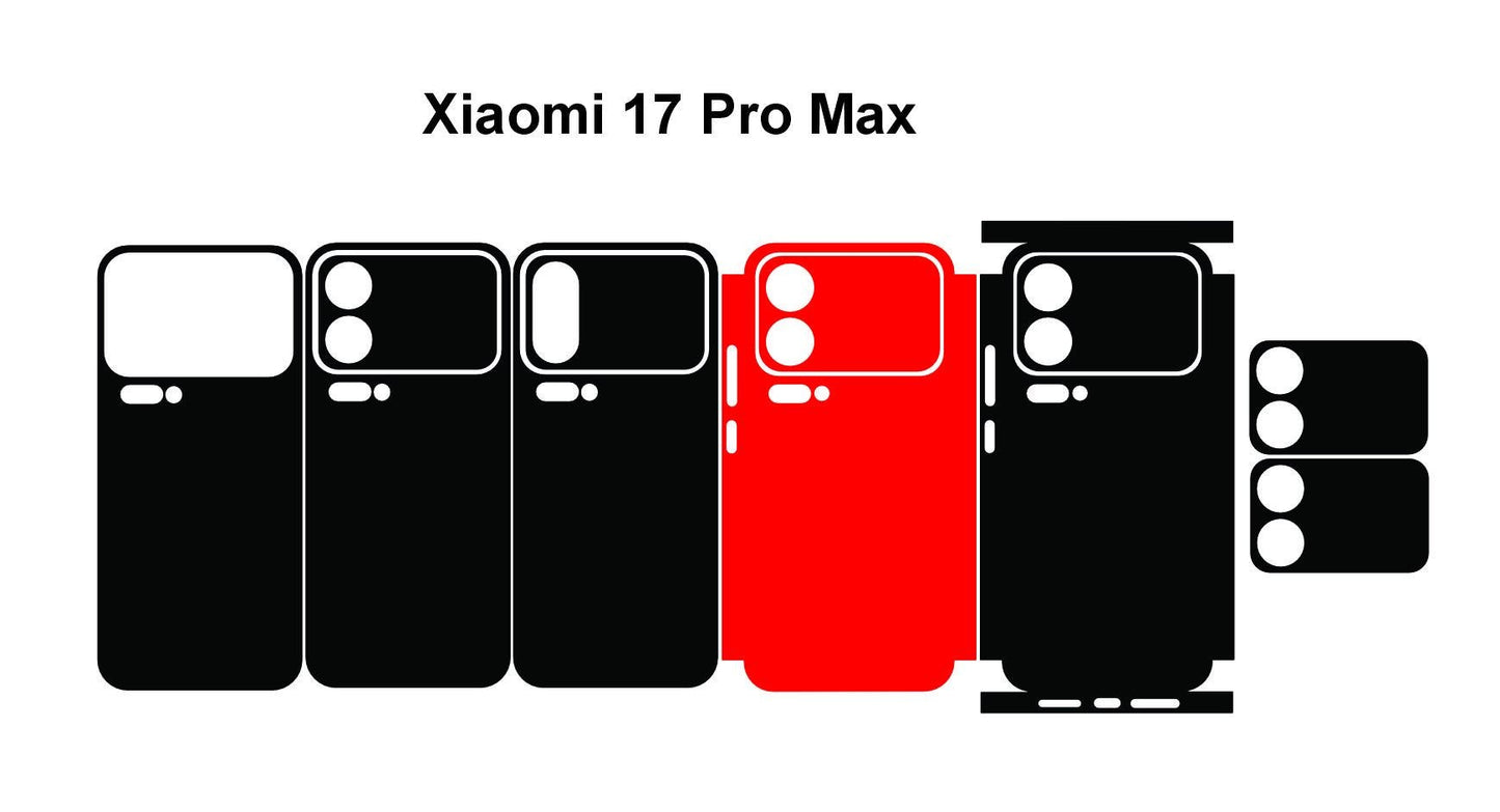 Xiaomi 17 Pro Max & Pro Case Template SVG DXF PNG Cut Files (Digital Download)