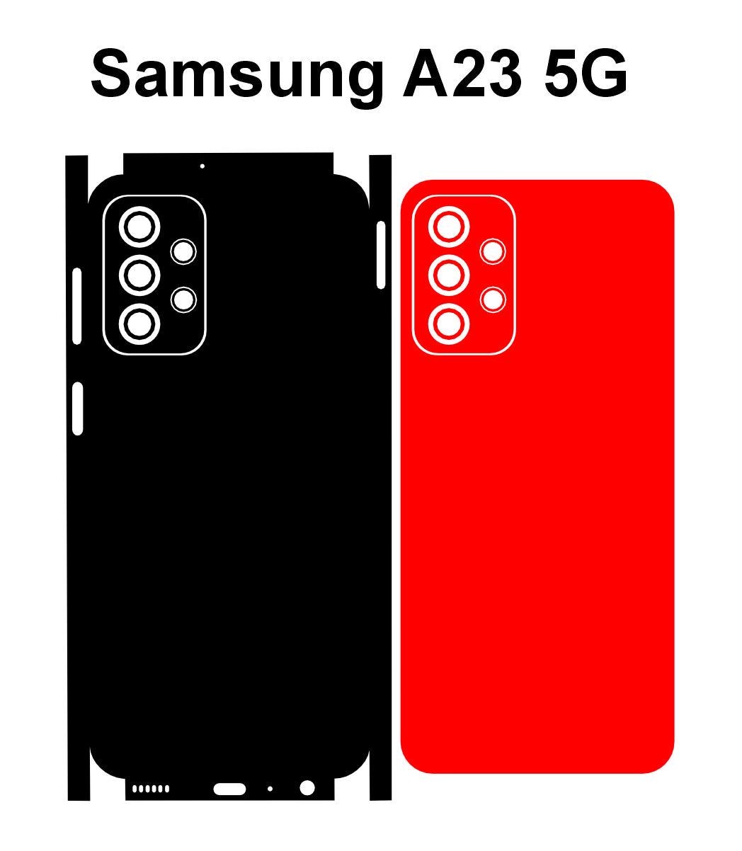 Samsung Galaxy A73 5G & A23 5G Skin Template: Cricut, Silhouette Vector File