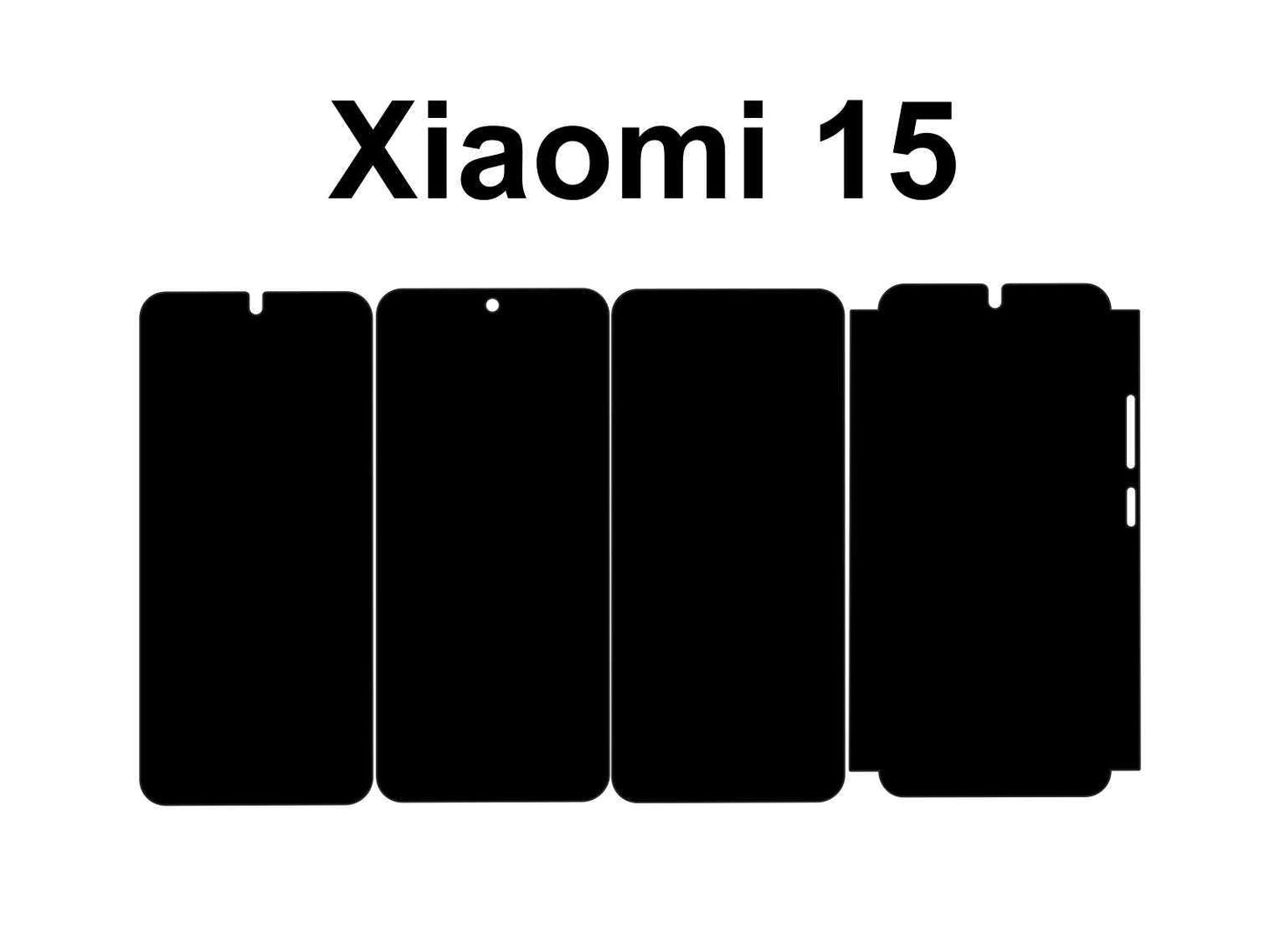 Xiaomi 15 Pro & 15 Skin Template Vector Cut Files (SVG) Dxf Instant Digital Download