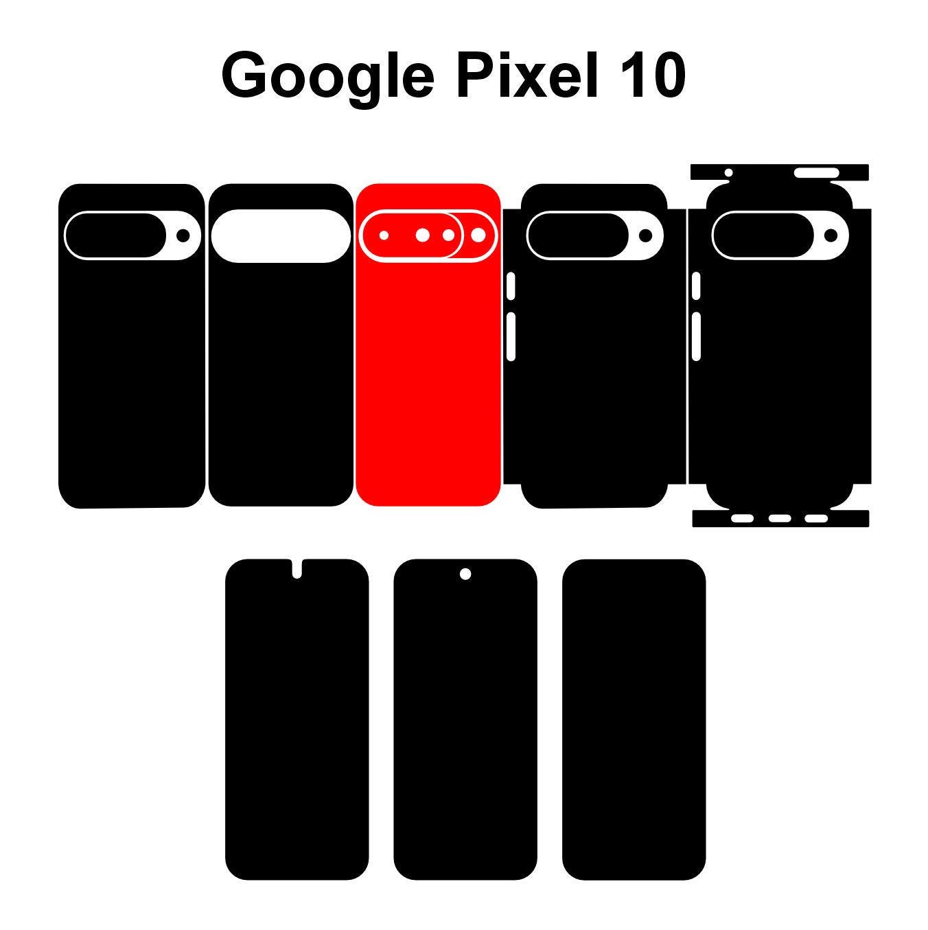 Google Pixel 10,10Pro,10XL Series Bundle Templates Vector Cut Files Svg Dxf