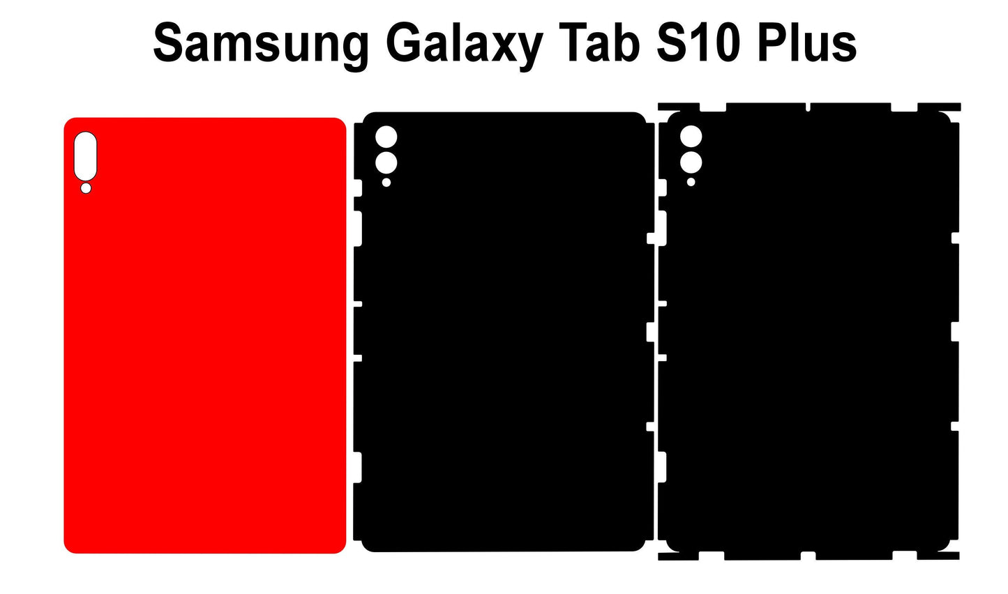 Samsung Galaxy Tab S10+ Skin Vector Cut Files Svg Dxf Template Instant Digital Download