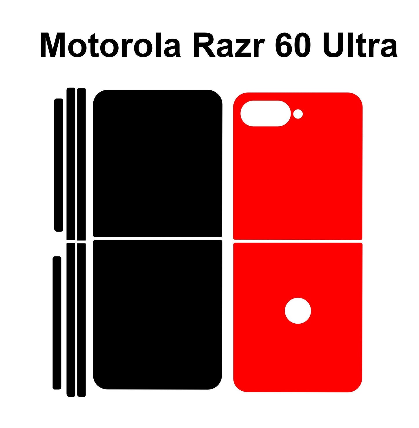 Motorola Razr 60 Ultra Skin Template, Custom Phone Decals (SVG, DXF)