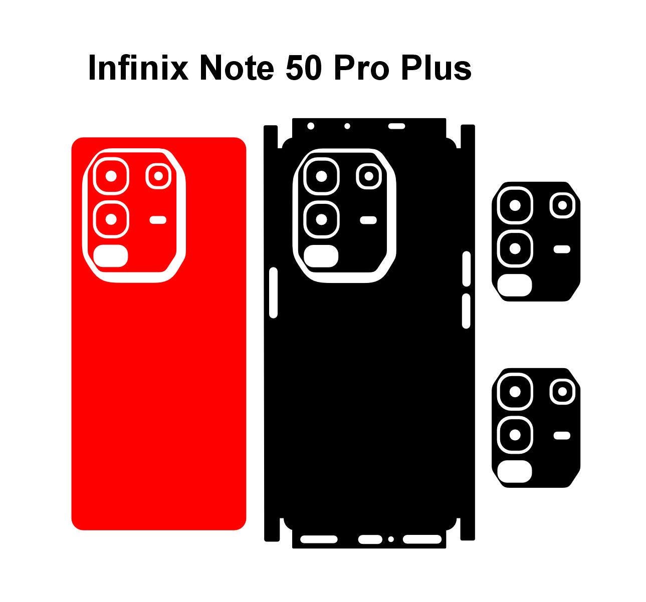 Infinix Note 50s & 50 Pro Plus 5g Skin Vector Template Cut Files Svg Dxf