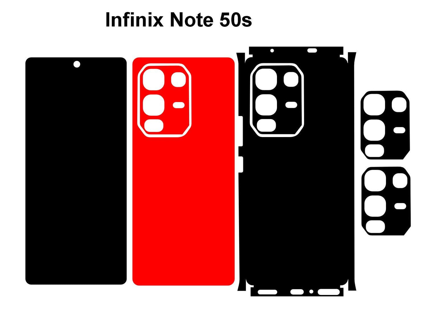 Infinix Note 50s & 50 Pro Plus 5g Skin Vector Template Cut Files Svg Dxf