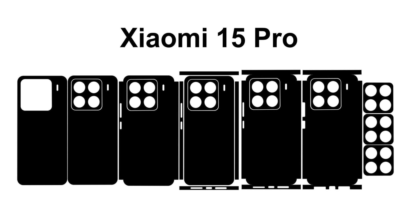 Xiaomi 15 Pro & 15 Skin Template Vector Cut Files (SVG) Dxf Instant Digital Download
