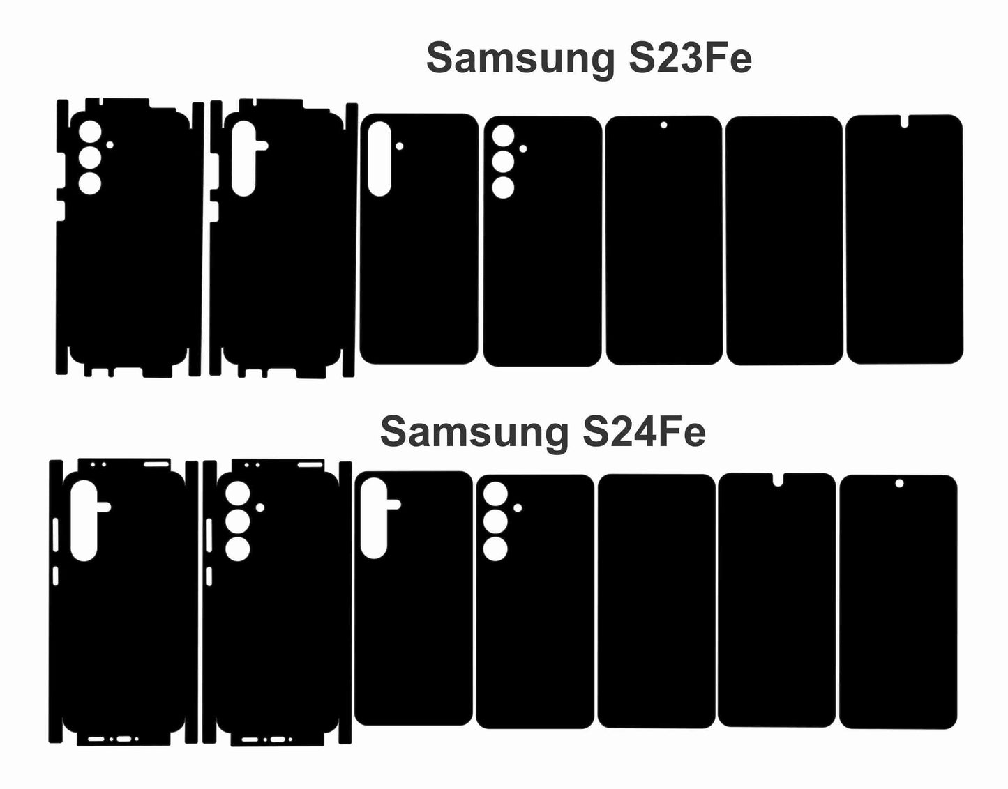 Samsung Galaxy S23 Fe & S24 Fe Skins: Vector Cut Files (SVG)