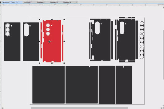 Samsung Z Fold 6 Skin Vector Template Cut Files (SVG, DXF, EPS)